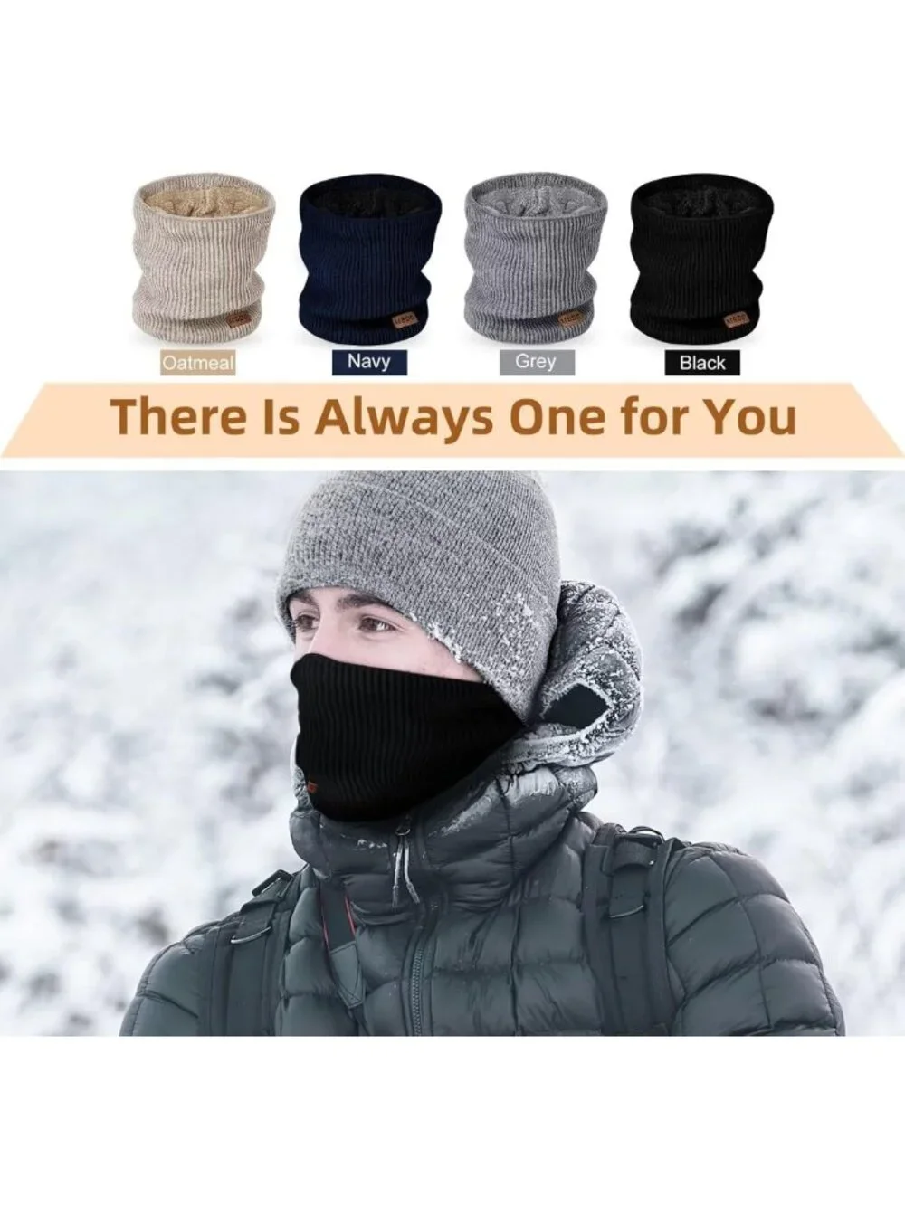 3-Pack Winter Neck Gaiters for Men & Women - Thermal Fleece Warmers for Cold